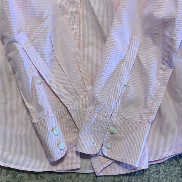 J. Crew Pink and White Pin Striped Button Down - Picture 2 of 4
